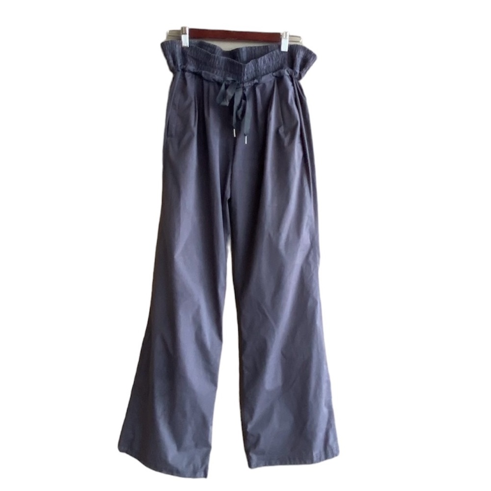 Lululemon athletica Wide Leg High Waisted Studio Pant Grey 12